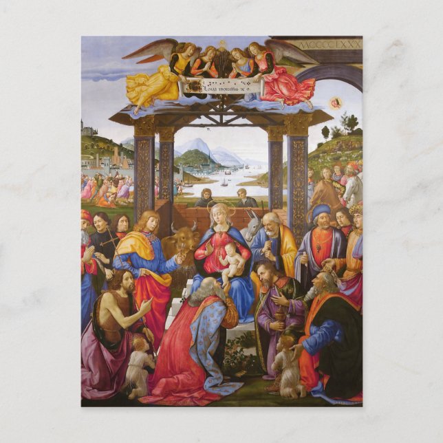 Postal Adoración del Magi Ospedale degli Innocenti (Anverso)