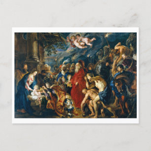 Postal Adoración del Magi Peter Paul Rubens