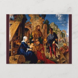 Postal Adoración del Magi por Albrecht Durer