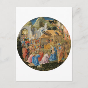 Postal Adoración del Magi por Fra Angelico y Filippo