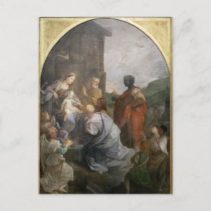 Postal Adoración del Magi por Guido Reni