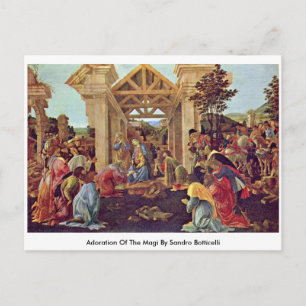 Postal Adoración Del Magi Por Sandro Botticelli