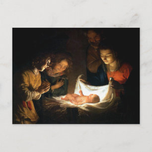 Postal Adoración del Niño Jesús - Honorífico