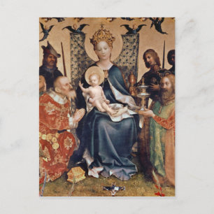 Postal Adoración del retablo de Magi