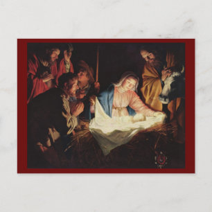 Postal Adorando pastores por Gerard van Honthorst