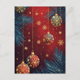 Postal 🎄 Adorno Festivo Elegancia Resplandor ❄️ Navidad