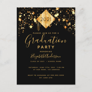 Postal Adorno superior para fiesta de graduación estrella