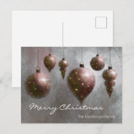 Postal Adornos Navideños Colgantes Personalizados Cobre s