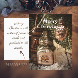 Postal Adornos navideños vintage