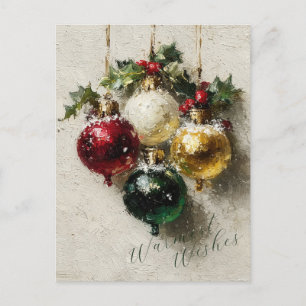 Postal Adornos Navideños Vintage
