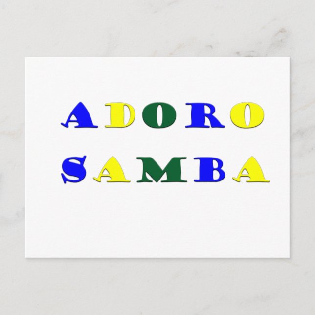 Postal Adoro Samba (Anverso)