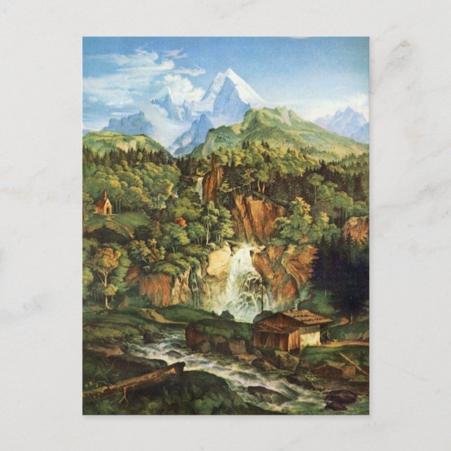 Postal Adrian Ludwig Richter - The Watzmann (Anverso)