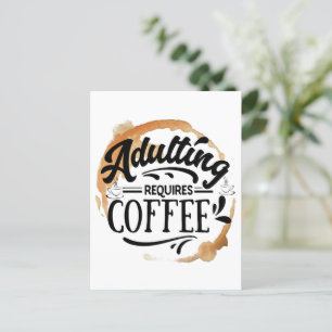 POSTAL ADULTO REQUIERE AMOR AL CAFÉ
