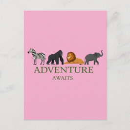 Postal Adventure Awaits - Vintage Binoculars and Mountain