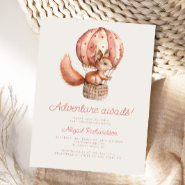 Postal Adventure Awath Cute Squirrel Balloon Baby Shower