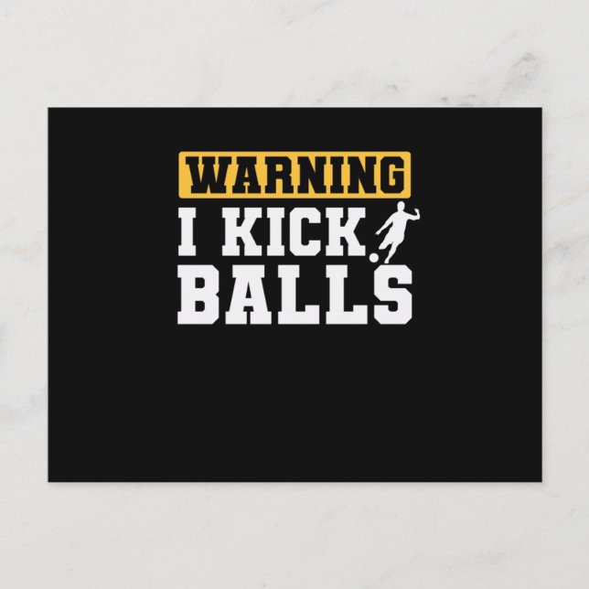 Postal Advertencia Pateo Pelotas de Goma Kickball (Anverso)