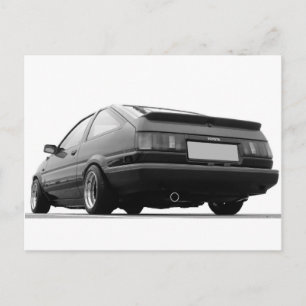 Postal AE86 Blanco y negro
