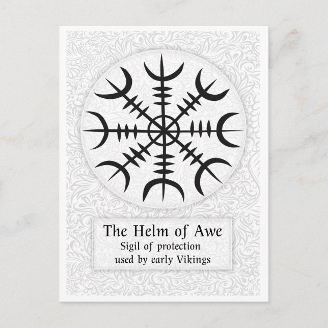 Postal AEgishjálmr - Viking Helm of Awe Norse Protection (Anverso)