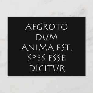 Postal Aegroto dum anima est spes esse dicitur