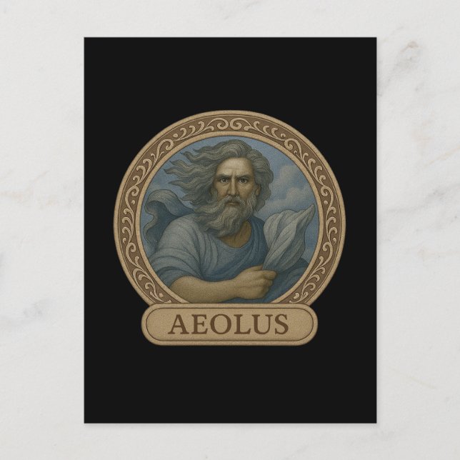 Postal Aeolus Wind God Postcard Devotional (Anverso)