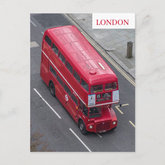 Postal aérea del autobús rojo de Londres (Anverso)