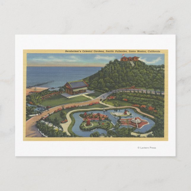 Postal Aerial del Jardín Oriental de Bernheimer (Anverso)