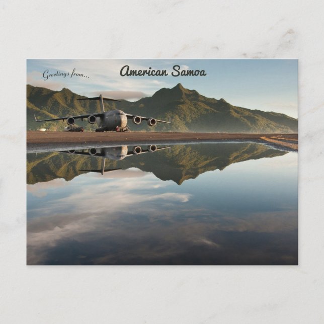 Postal Aeródromo de Samoa Americana (Anverso)
