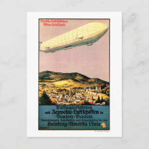 Postal Aeródromo Luftschiff Zeppelin sobre el Poster muni