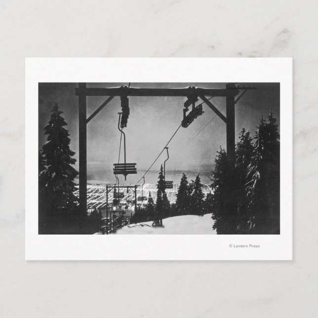 Postal Aerolínea de la ciudad desde el telesilla de la mo (Anverso)