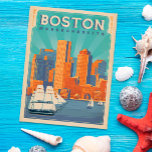 Postal Aerolíneas de Boston | Massachusetts<br><div class="desc">Anderson Design Group es una firma de diseño y ilustracion galardonada en Nashville,  Tennessee. El fundador Joel Anderson dirige un equipo de artistas talentosos para crear arte poster original que se parece a las estampas publicitarias tradicionales de los años 20 a los 60.</div>