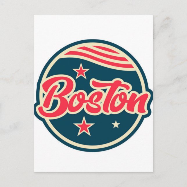 Postal Aerolíneas de Boston | Postcar de Massachusetts (Anverso)