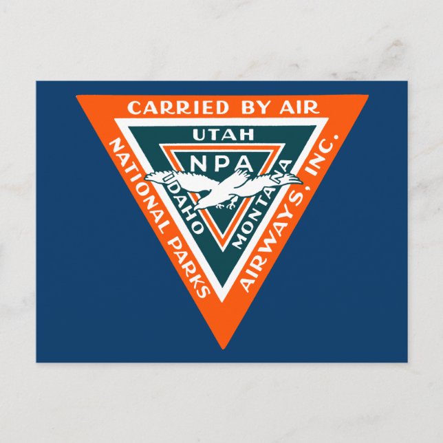 Postal Aerolíneas de Parques Nacionales de 1925 (Anverso)