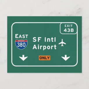Postal Aeropuerto I-380 E de San Francisco CA SFO -