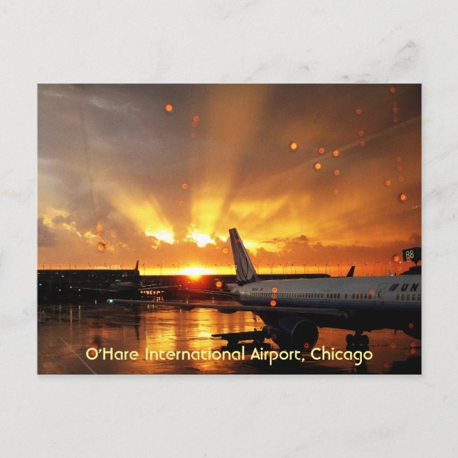 Postal Aeropuerto Internacional O'Hare (Chicago) Postcard (Anverso)
