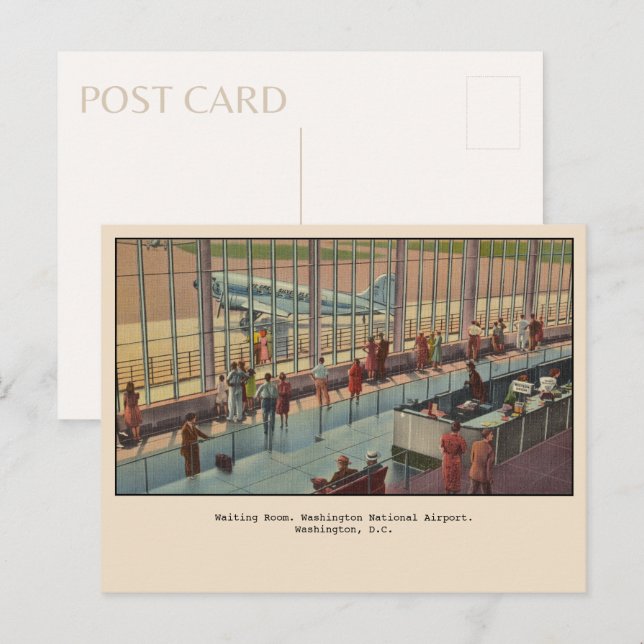 Postal Aeropuerto Nacional de Washington, Washington, D.C (Anverso / Reverso)