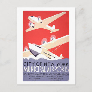 Postal Aeropuertos De La Ciudad De Nueva York