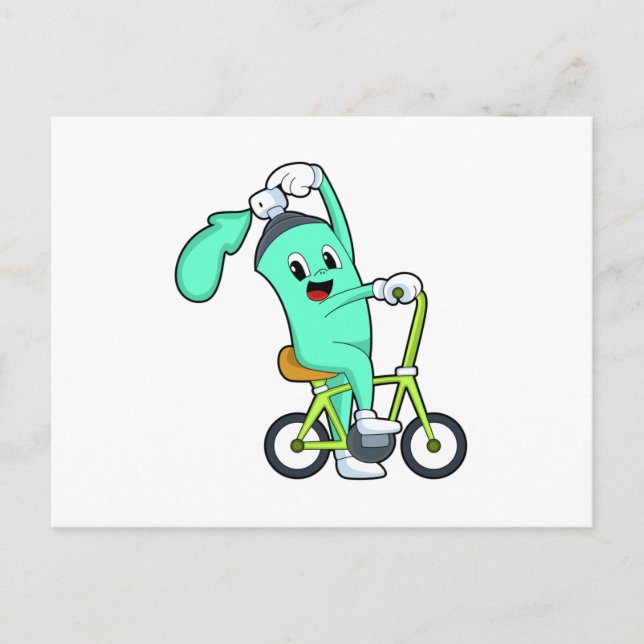 Postal Aerosol con bicicleta (Anverso)