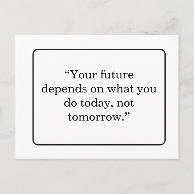 Postal Aesthetic Motivational Quote Postcard (Anverso)