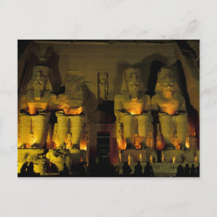 Postal AF, Egipto, Abu Simbel. Figuras colosales de