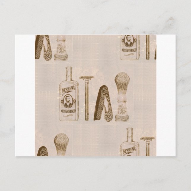 Postal afeitado de hombres (Anverso)