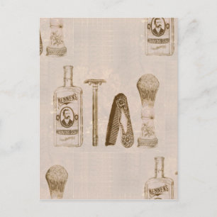 Postal afeitado de hombres