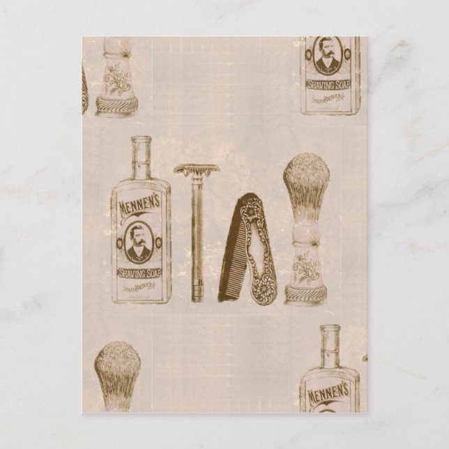 Postal afeitado de hombres (Anverso)