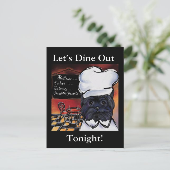 POSTAL AFFENPINSCHER         (Anverso de pie)