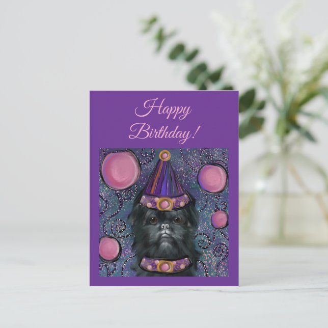 Postal Affenpinscher (Anverso de pie)