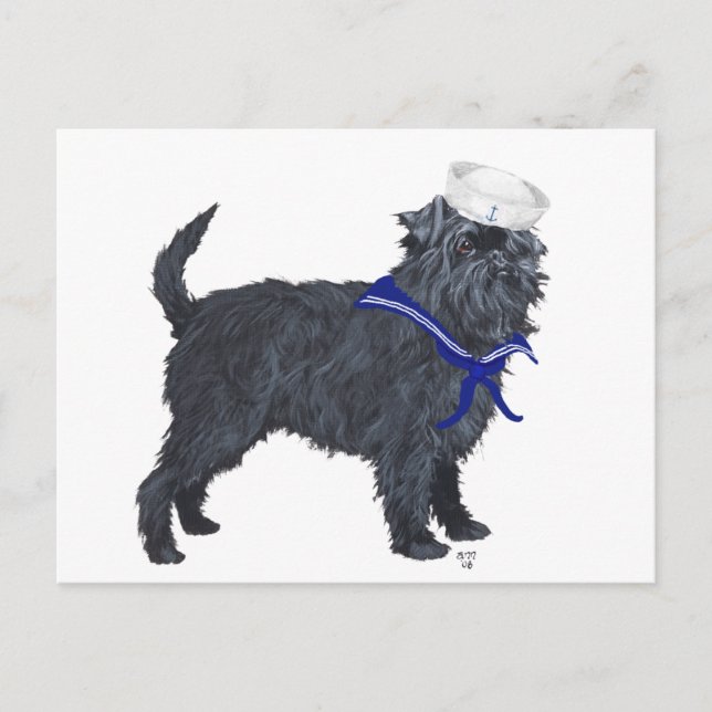 Postal Affenpinscher Marinero (Anverso)
