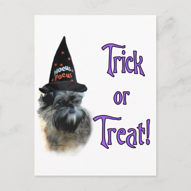 Postal Affenpinscher Trick (Anverso)