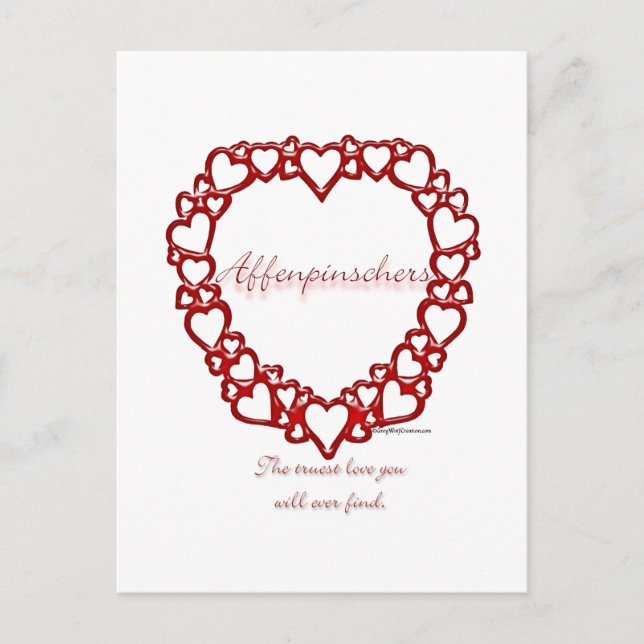 Postal Affenpinscher True Love (Anverso)