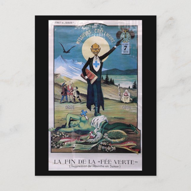 Postal Affiche Absinthe (Anverso)