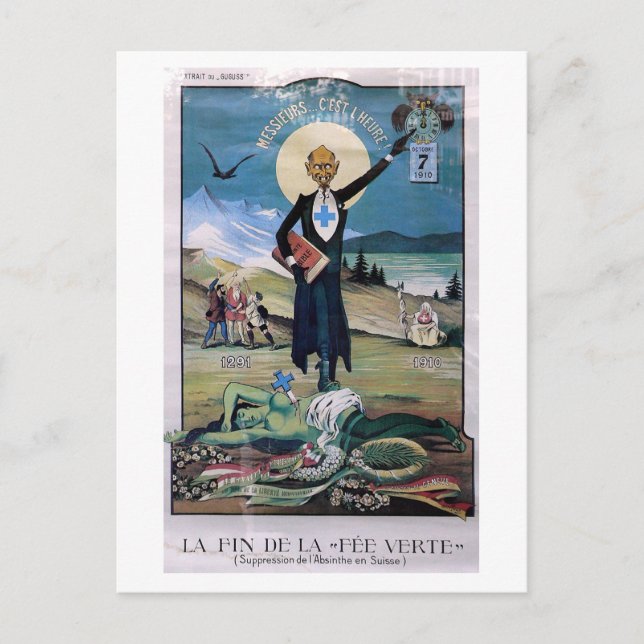 Postal Affiche Absinthe (Anverso)