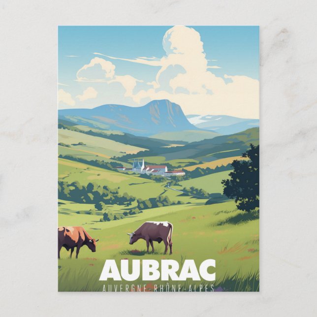 Postal Affiche Aubrac - Auvergne-Rhône-Alpes - France -  (Anverso)